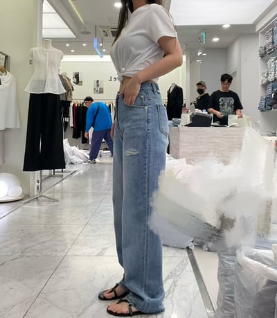 早鳥價開團中！《牛褲特輯》側破壞感鬚鬚長腿中腰牛褲5