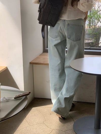 W7成團！《ounce》洗舊淺藍牛褲5