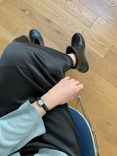 W6成團！《花語家》人造絲鬆緊蕾絲半裙9