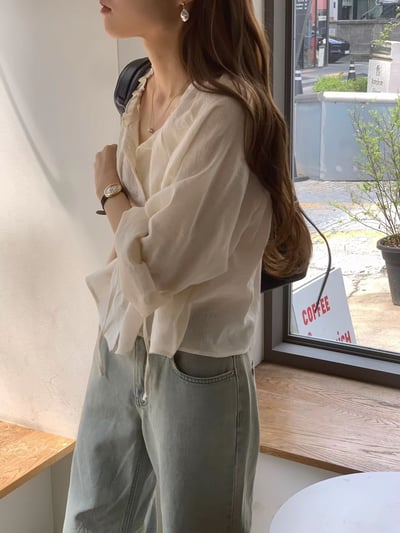 W7成團！《ounce》洗舊淺藍牛褲6