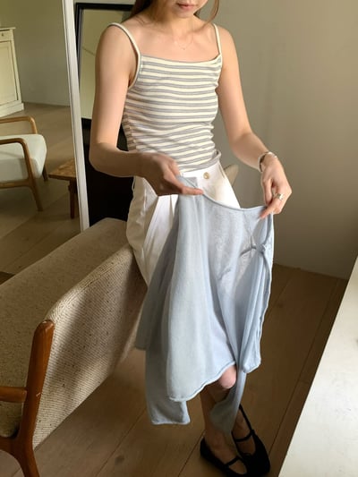 早鳥價開團中！《背心富翁》條紋細肩休閒背心8