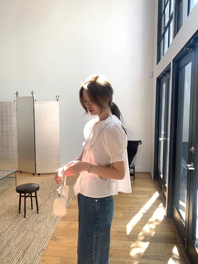 W6成團！《ounce》本周最推lace荷葉邊花苞袖襯衫14