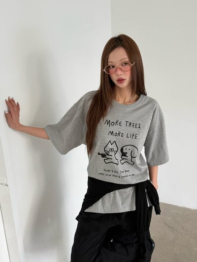 last 1早鳥價！《貓貓狗狗》貓狗和平種樹救地球T15