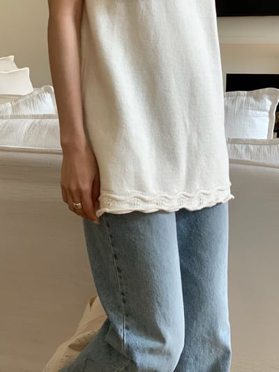 W7成團！《b家》棉100花捲邊針織吊帶4