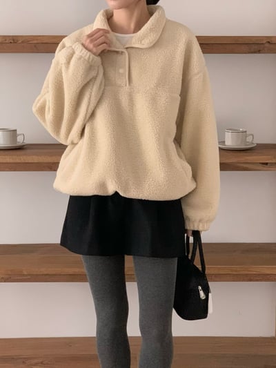 年後出貨！《平價韓貨》teddy jumper 翻領搖粒絨18