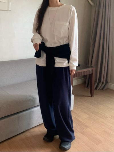 現貨深藍一件！《質感店家》skin fleece hood zip-up and pt10