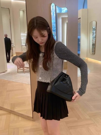 灰色現貨！《ounce春裝》雙面穿粗毛線背心2