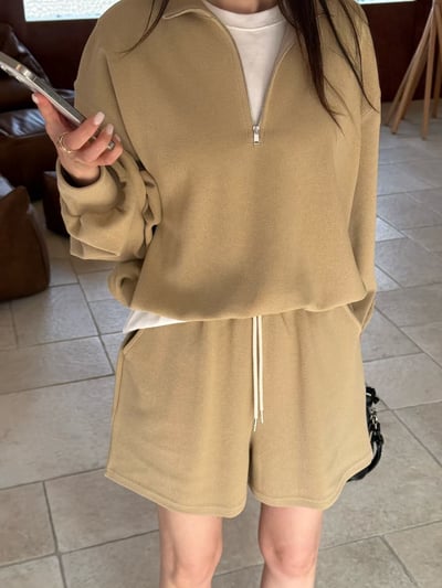 W5成團！《like jennie》半拉鍊jumper套裝(短褲長褲都有)19