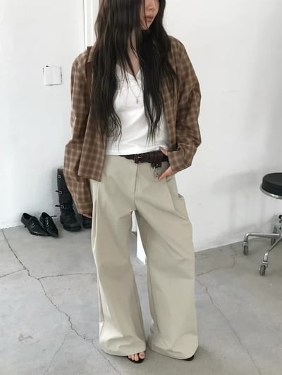 last 1早鳥價！《26春夏爆紅設計師》格紋短版襯衫1