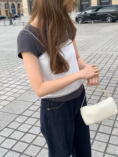 早鳥價開團中！《ounce》背後綁帶lace細肩帶直條紋背心16