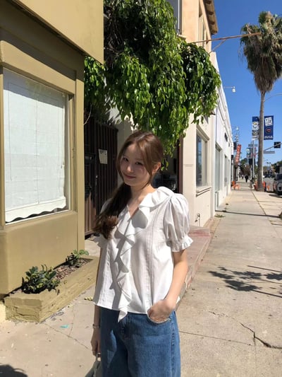 W6成團！《ounce》本周最推lace荷葉邊花苞袖襯衫16