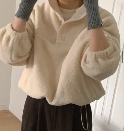 年後出貨！《平價韓貨》teddy jumper 翻領搖粒絨9