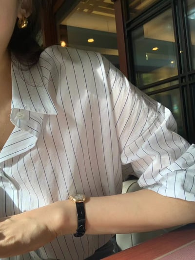 《ounce》落肩條紋襯衫10