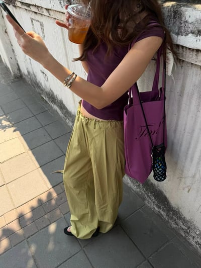 W7成團！《春日配件》春天的棉布袋(推army寶拉紫)9