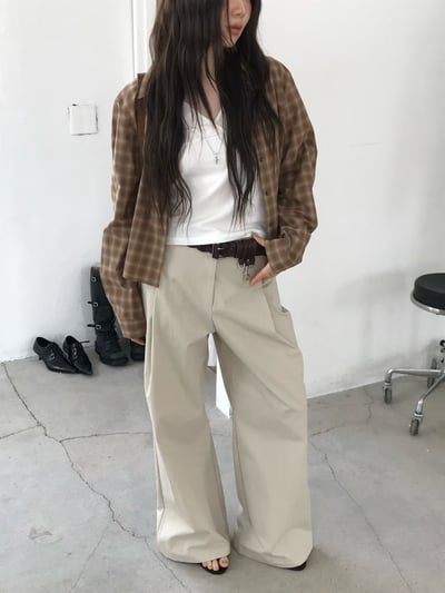 last 1早鳥價！《26春夏爆紅設計師》格紋短版襯衫25