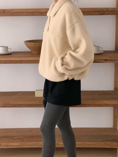 年後出貨！《平價韓貨》teddy jumper 翻領搖粒絨19