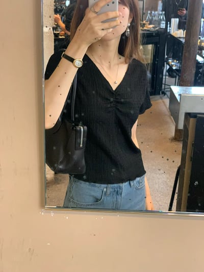 W9成團(早鳥價維持)！《ounce》胸前抓皺短袖上衣15