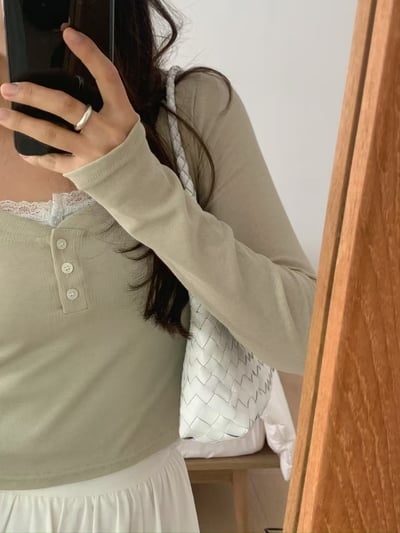 W5成團！《小清新》button T+ lace vest12