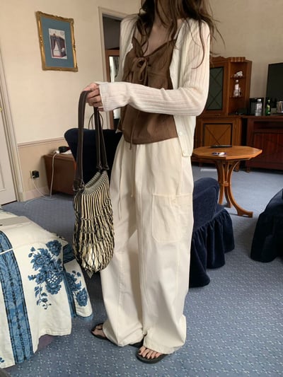 早鳥價開團中！《清新甜美》法式棉麻傘狀綁帶背心18