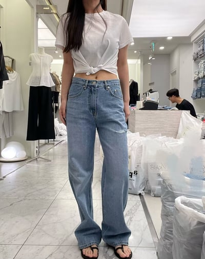 早鳥價開團中！《牛褲特輯》側破壞感鬚鬚長腿中腰牛褲2