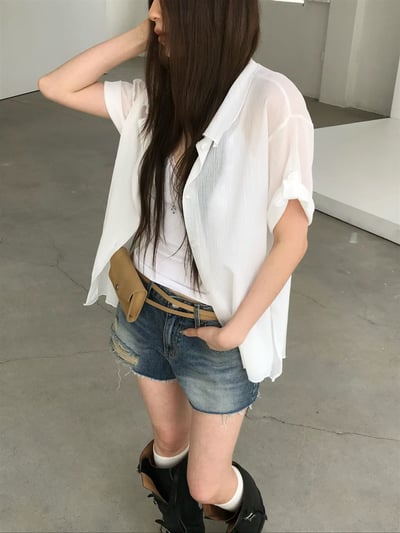 W7成團！《26春夏爆紅設計師》立體紋路感短袖罩衫9