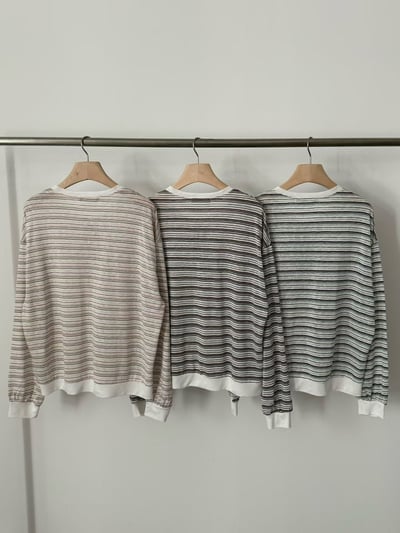 差一成團！《v家》超薄款條紋排扣罩衫15