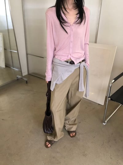 W5成團！《l&k》直紋斜排扣cd (onni推pink & sky)14