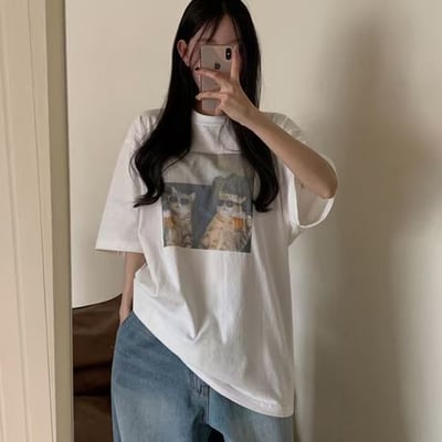 W7成團！《夏日T shirt》啤酒貓咪 tee13