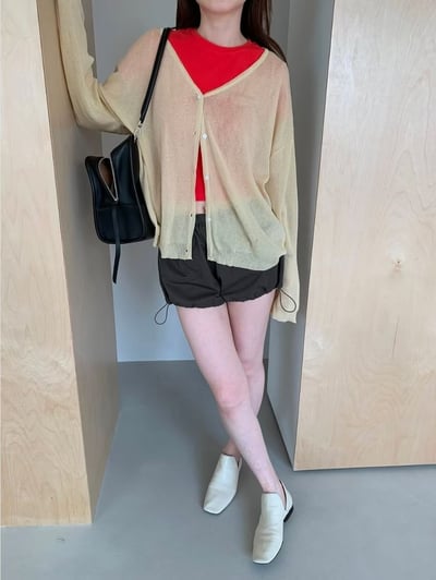 早鳥價開團中！《夏日罩衫》寬鬆大件落肩薄罩衫15