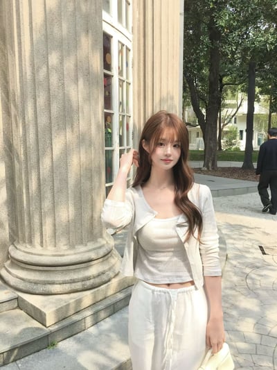 W6成團！《蔬菜家》直紋花邊背心+罩衫set(不可拆)8