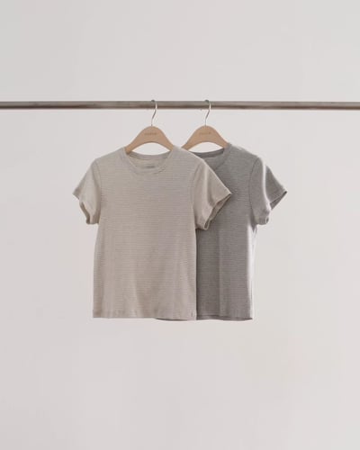 敗部復活開團中！《ounce》W6條紋舒適half tee3