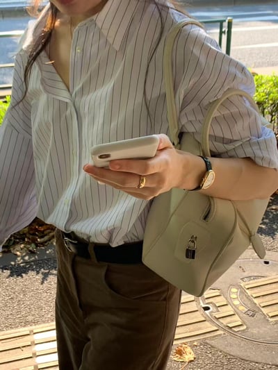 《ounce》落肩條紋襯衫12