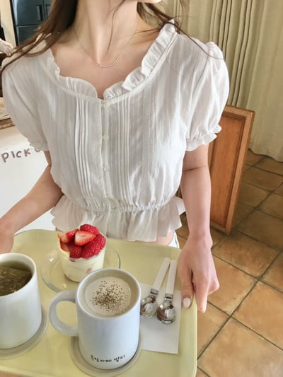 限時24小時早鳥價開團中！《蔬菜家》分尺寸短版花邊漂亮上衣8