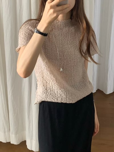 W5成團！《ounce》雲朵皺皺短袖blouse4