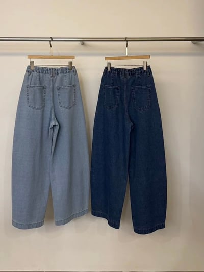 早鳥價開團中！《98cm牛褲》小個女孩的彎刀牛褲2