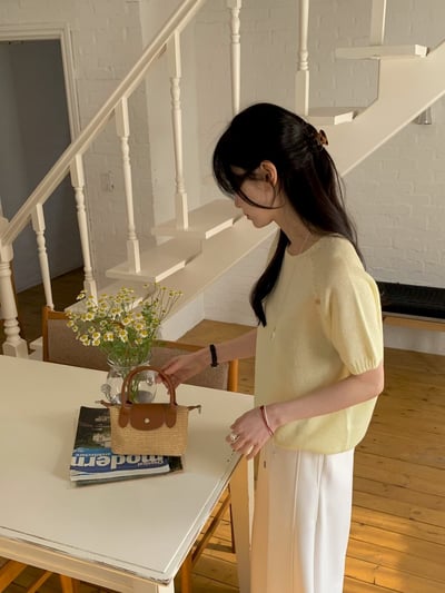 W7成團！《可愛甜美》10色馬卡龍短袖針織6