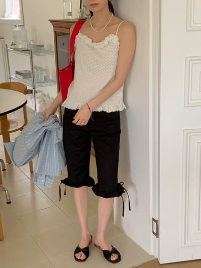 last 1早鳥價！《可愛甜美》法式花瓣點點背心8