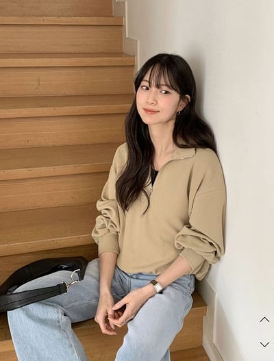 W5成團！《like jennie》半拉鍊jumper套裝(短褲長褲都有)5