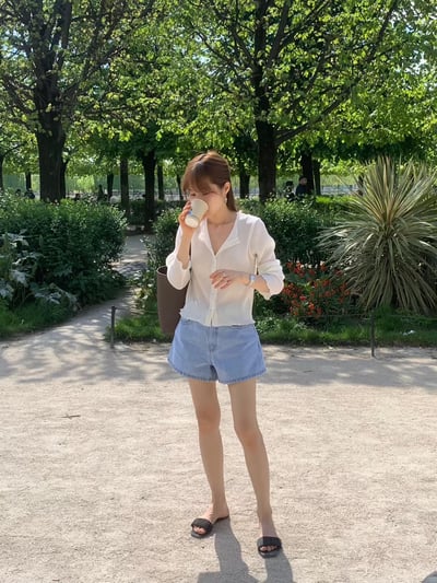 早鳥價開團中！《ounce》淺藍單寧denim短褲2