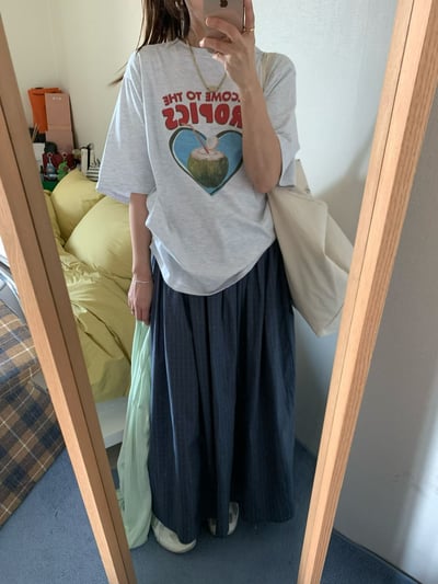 早鳥價開團中！《平價韓貨》寬鬆緊帶細格紋裙7