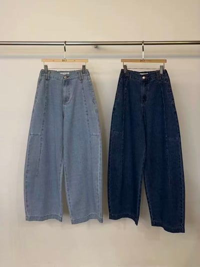 早鳥價開團中！《98cm牛褲》小個女孩的彎刀牛褲1