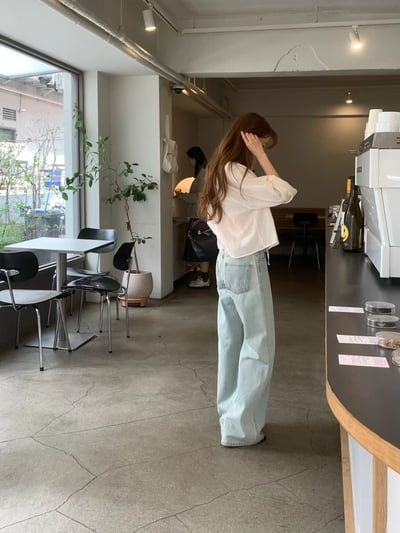 W7成團！《ounce》洗舊淺藍牛褲7