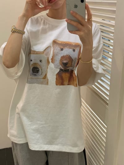 W7成團！《夏日T shirt》吐司面膜狗狗tee3
