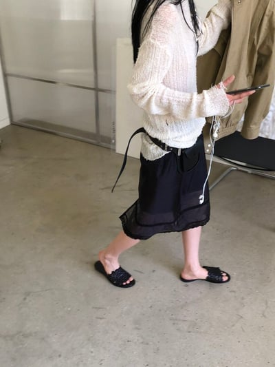 W5成團！《l&k》法式蕾絲半裙(onni推burgundy)15