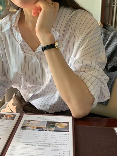 《ounce》落肩條紋襯衫9