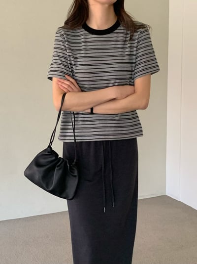 W6成團！《花語家》超Q彈條紋T回歸!(推新色高級gray)1