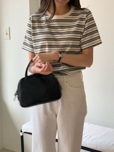 W6成團！《花語家》今年新款漂亮顯瘦條紋T(推black)19