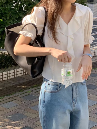 W6成團！《ounce》本周最推lace荷葉邊花苞袖襯衫19