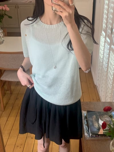 W7成團！《可愛甜美》10色馬卡龍短袖針織7