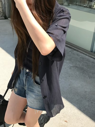 W7成團！《26春夏爆紅設計師》立體紋路感短袖罩衫11